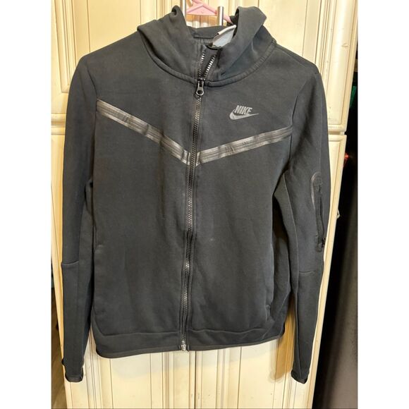 Nike Sportswear Men's Tech Fleece Full Zip Hoodie Sweatshirt Black XL - Picture 2 of 14
